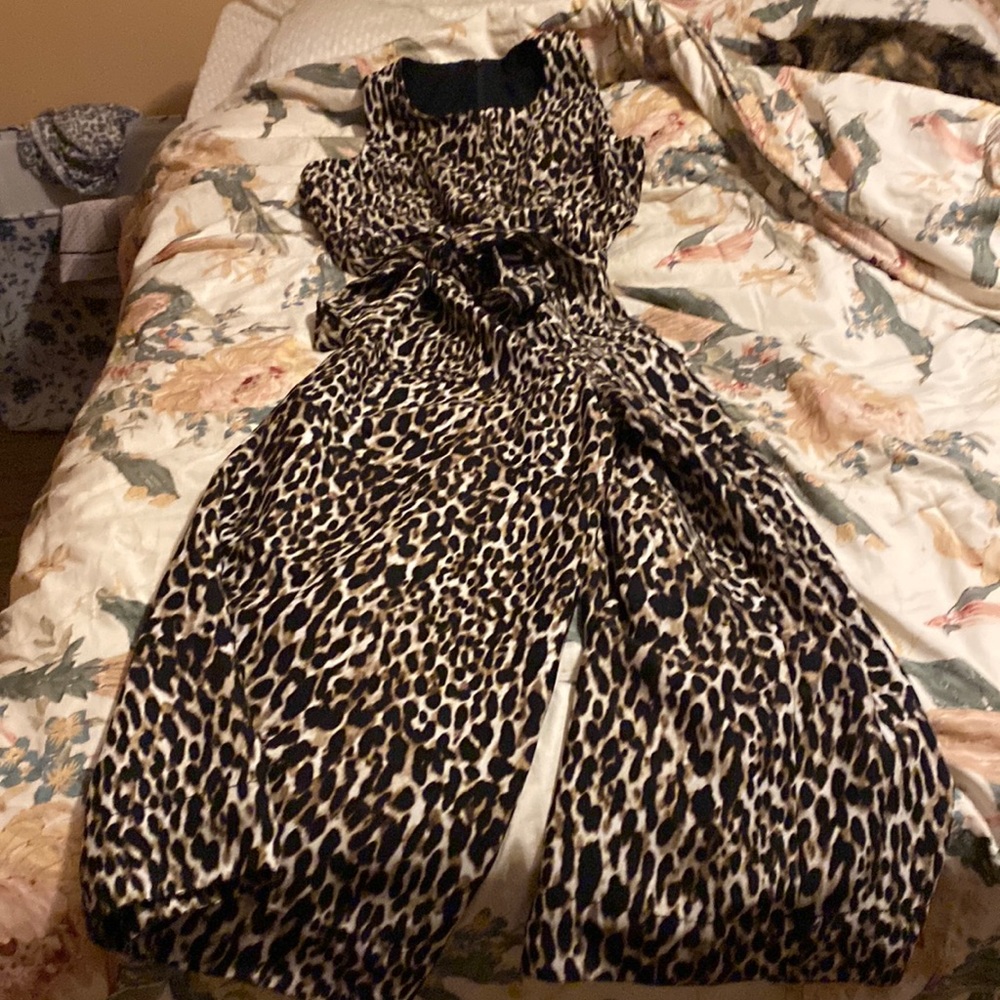 Banana republic cheetah print jumpsuit